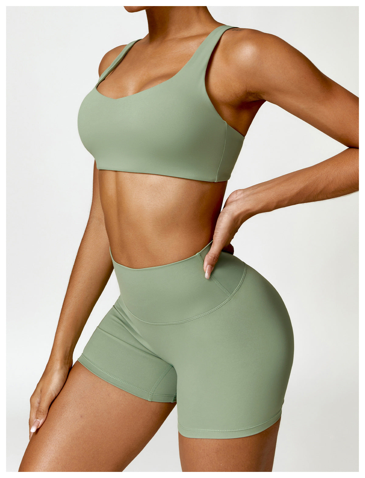 FOCUS Set Verde Olivo Bra + Short